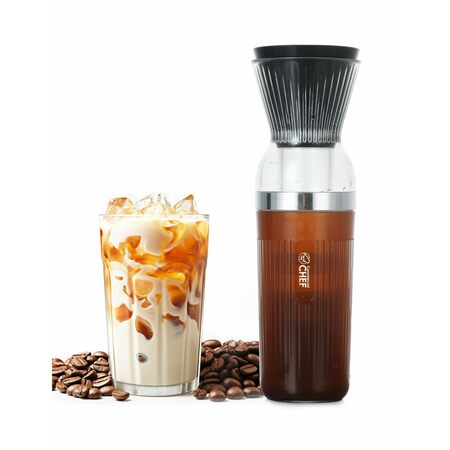 COMMERCIAL CHEF Quick Cold Brew Coffee Maker, Battery Powered Coffee Maker with Fast Extraction CHCB14C